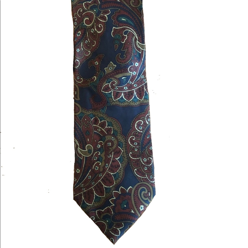 Christian Dior Silk Paisley Tie EUC
